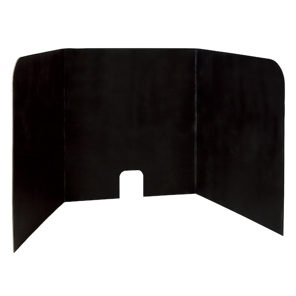 Computer Lab Privacy Board, Black, 22H x 22W x 20D, PK4